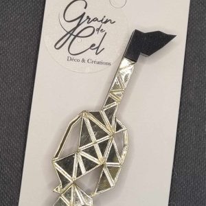 Broche Dragon triangles/ Doré Miroir