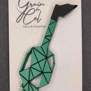 Broche Dragon triangles / Vert Opaque