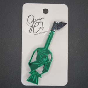 Broche Dragon étoiles/ Vert Miroir