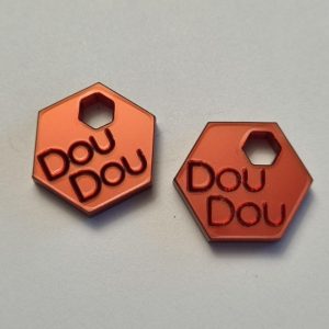 Hexagones Doudou pour créoles/ Rouge mat