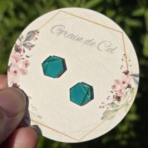 Boucles d'oreilles MICRO -  Vert miroir