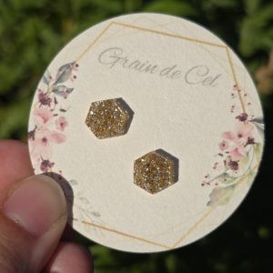 Boucles d'oreilles MICRO -  Paillettes dorées