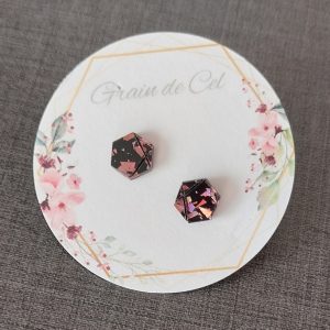 Boucles d'oreilles MICRO - Pépites roses
