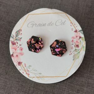 Boucles d'oreilles MINI - Pépites roses