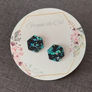 Boucles d'oreilles MINI - Pépites turquoises