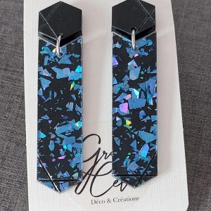 Boucles d'oreilles MAXI - Pépites bleues