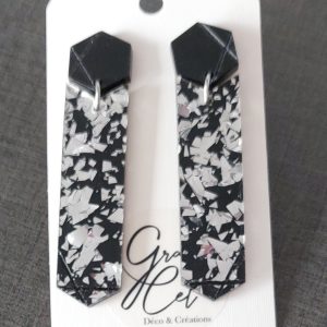 Boucles d'oreilles MAXI - Pépites argentées