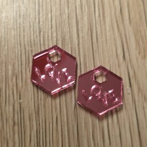 Hexagone Addict - LOVE X2 - miroir rose