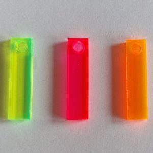 Rectangles fluo : les petits (2,5 cm) en orange